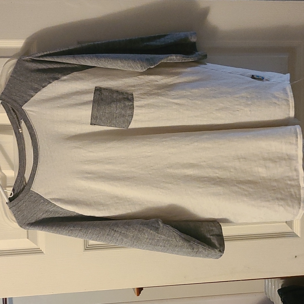 White and Grey modern Amusement long sleeve tee